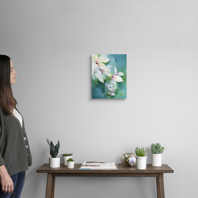 Art mural sur toile Magnolia Dedudata, H 11 po x l 14 po x P 1,25 po, Toile tendue
