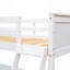 Lit mezzanine avec tablettes et bureau, lit mezzanine en bois avec bureau