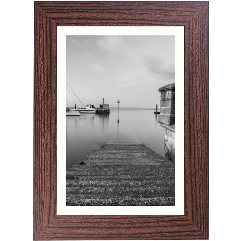 Picture Frame with Mat, Brown