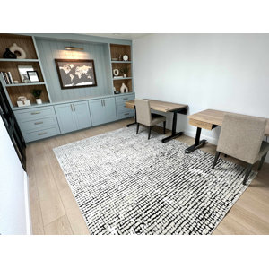 Keita Polka Dots Beige/Black Area Rug