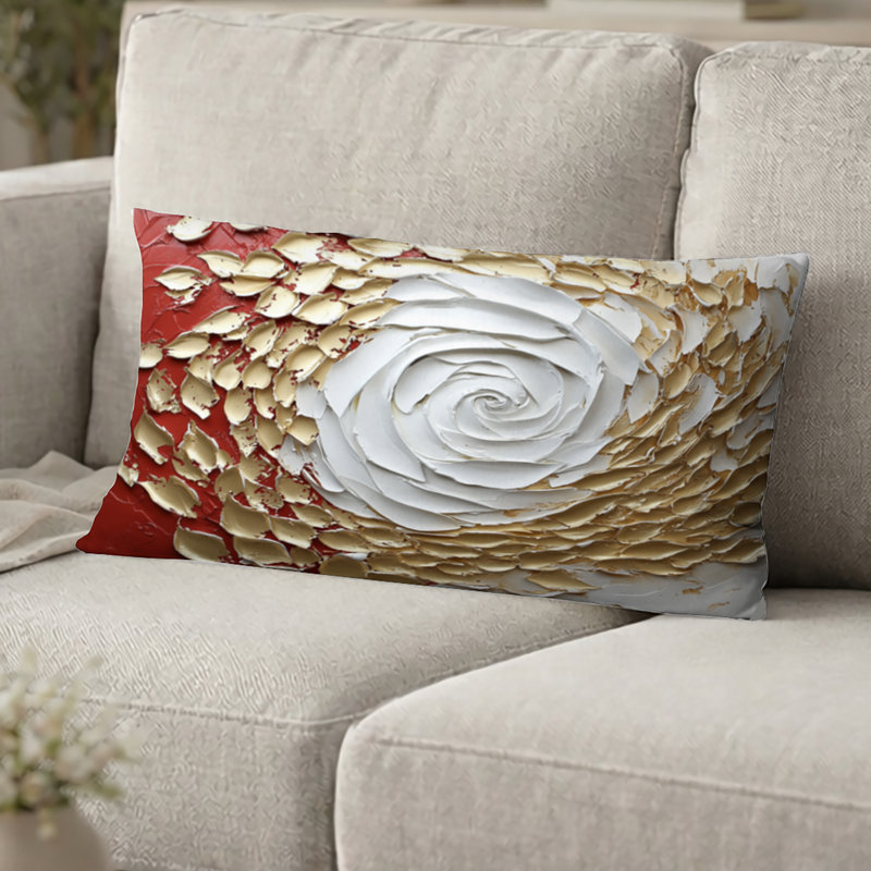 Coussin décoratif abstrait "Abstract", H 12 po x l 20 po