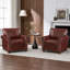 Chaise d'appoint rembourrée en similicuir avec accoudoirs roulés