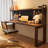 Nut-brown Rectangular Solid Wood writing desk-118614409