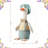 15.75"H Spring Fabric Boy Duck Figurine