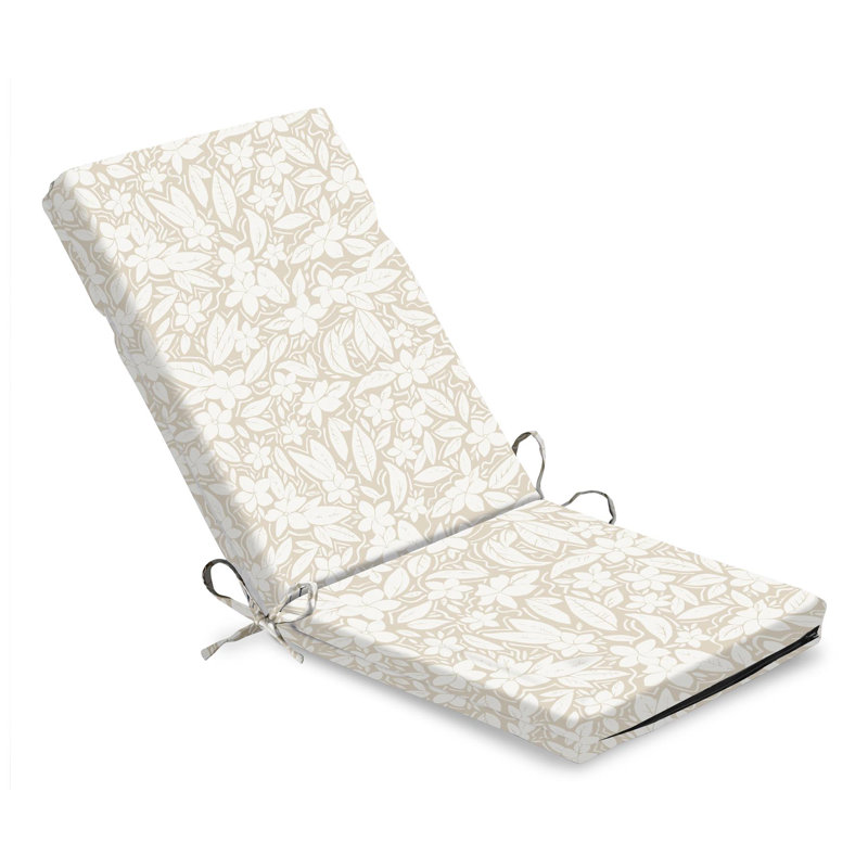 Blossom Garden Back/Seat Pad, Beige Floral