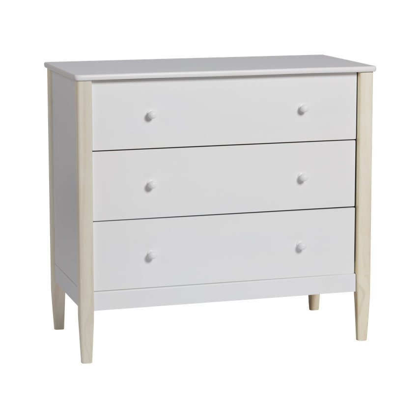 Little Seeds Clover 3-Drawer Dresser, White Wash