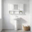 Armoire à pharmacie murale à miroir avec tablettes ouvertes et rangement dissimulé, tablette intérieure réglable pour l'organisation de la salle de bain, de la chambre à coucher ou du vestibule-2139851855