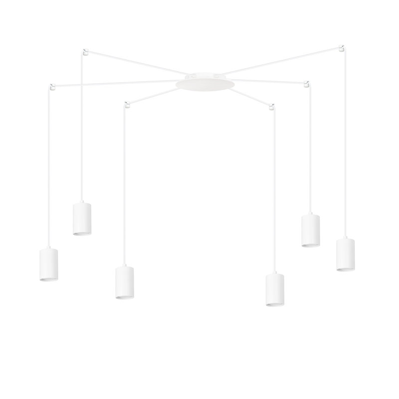 Cadha 6 - Light Cluster Pendant, White, White