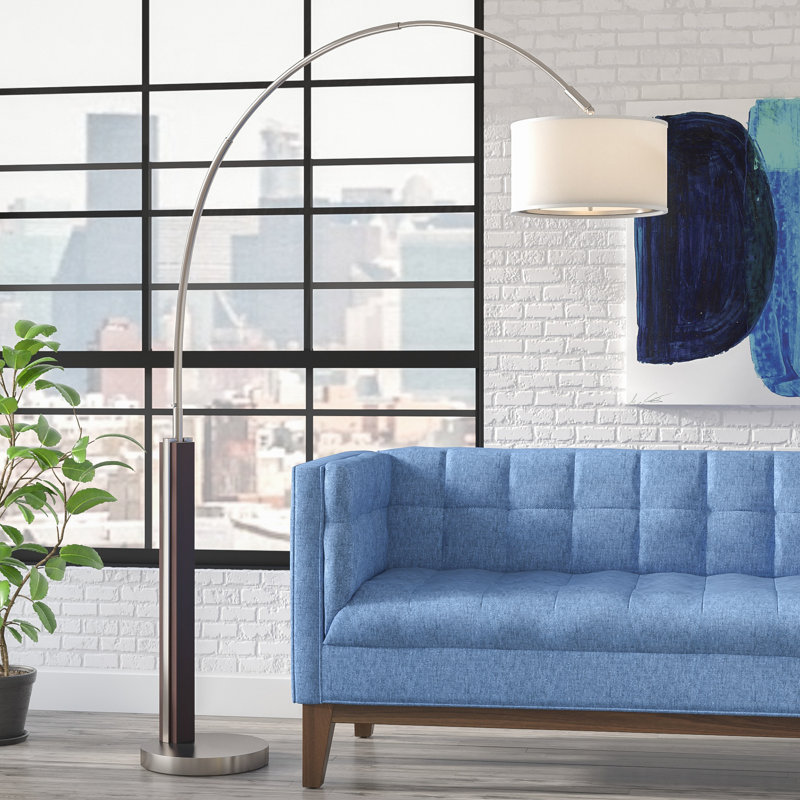 86.5'' Nickel Arched Floor Lamp