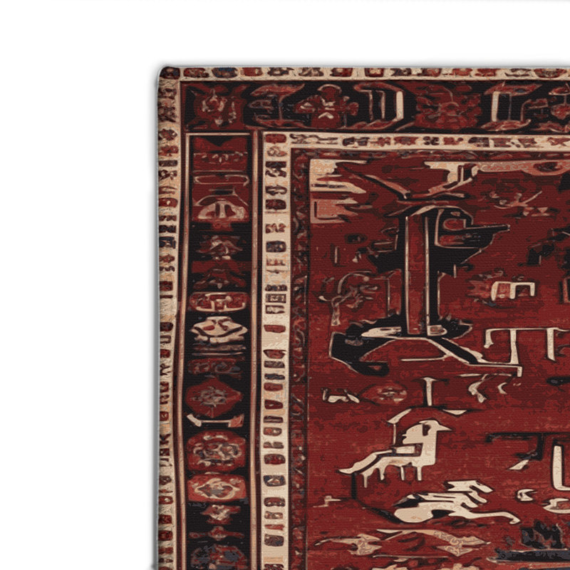 Tapis d'intérieur et d'extérieur brun Persian, Rectangulaire 2 pi x 3 pi