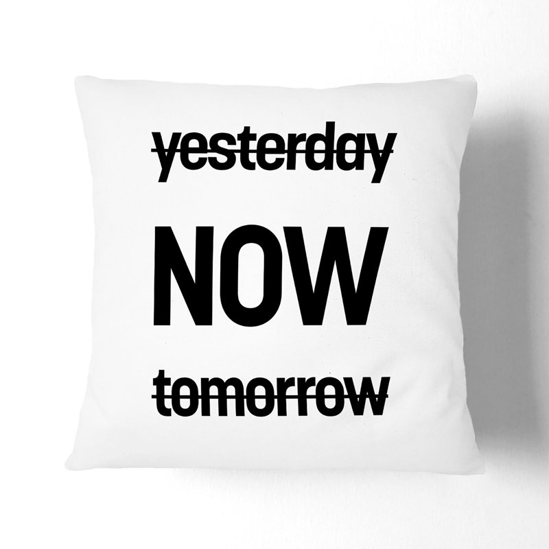 Now Square Throw Cushion, Black, 55cm H x 55cm W x 20cm D