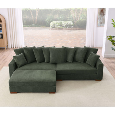 Nalewicki Corduroy L-Shaped Sectional Reversible