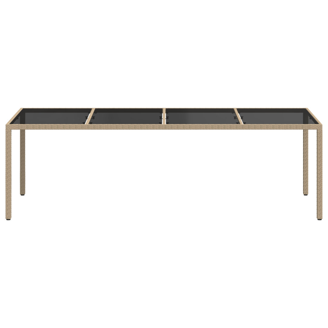 Bryonna Rectangular Wicker Outdoor Dining Table , 250cm cm W 100cm cm D