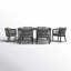 Elvina 66'' Rectangular 6 - Person Outdoor Dining Set with Cushions