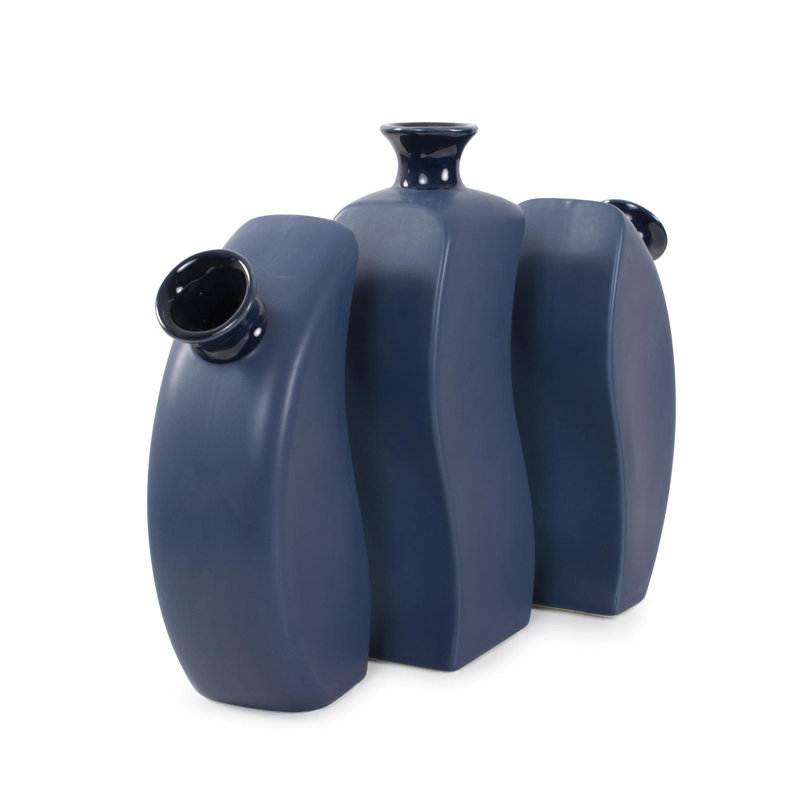 Vase floral bleu 3 pièces