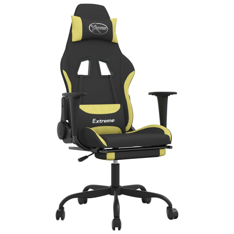 Fauteuil de massage avec repose-pieds, Vert clair