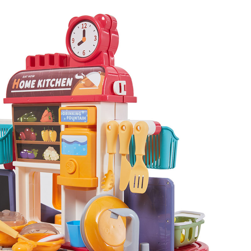 Interactive Kids Kitchen Playset with Food, Utensils, and Appliances