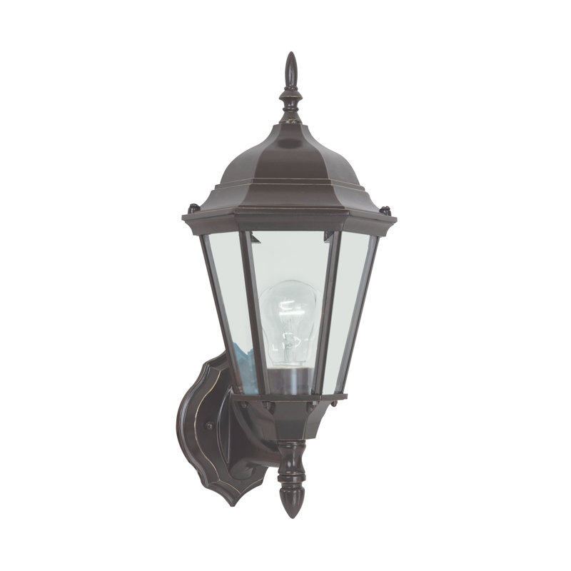 Bakersville One Light Outdoor Wall Lantern from Generation Lighting , 13W Self Ballasted Fluorescent, Antique Bronze