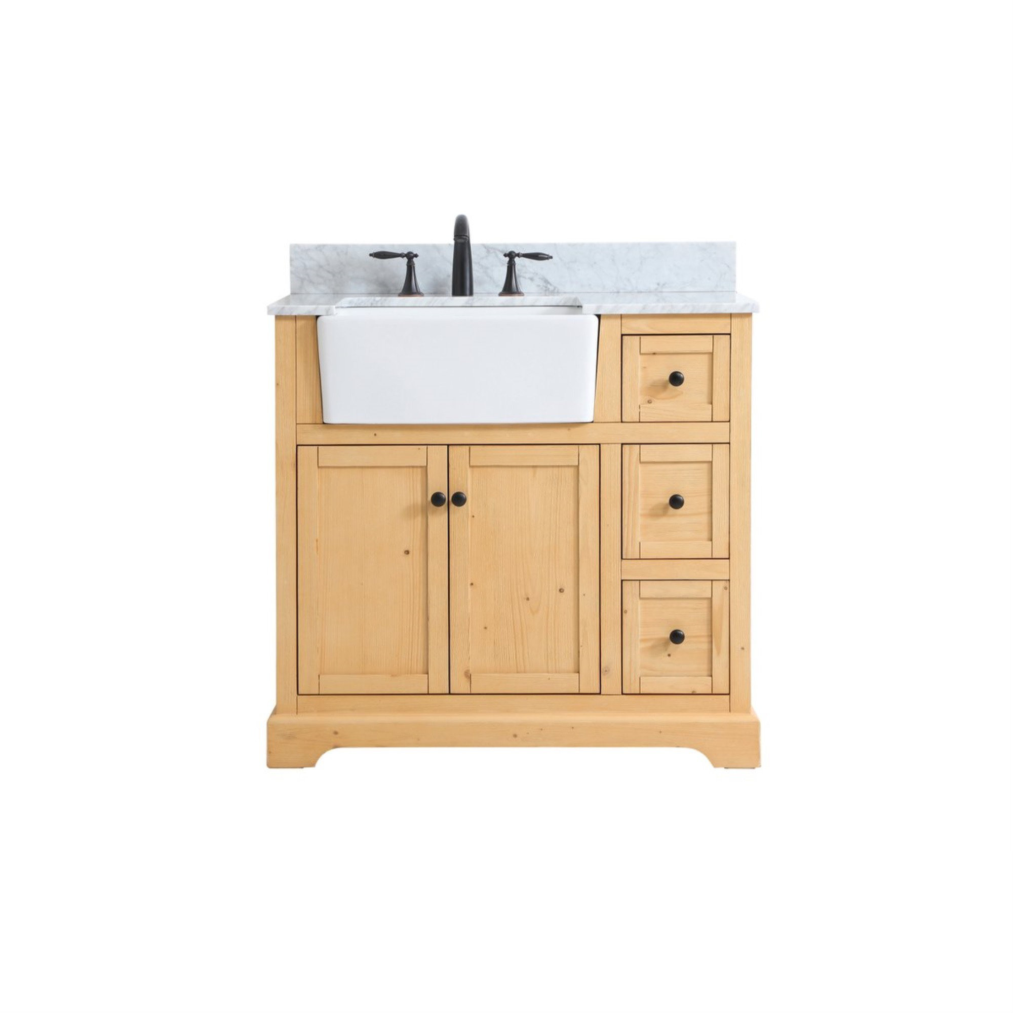 Pardue 36'' Single Bathroom Vanity, Natural Wood