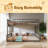 Full XL Over Queen Bunk Bed With Ladder And Guardrails-1476282191