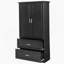 Armoire de rangement haute pour salle de bain, armoire avec deux portes