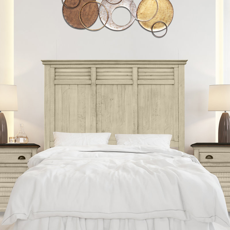 Wilfred Solid Wood Headboard, King, Tan