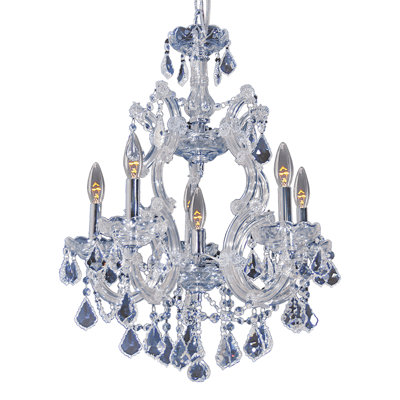 Carlye 6 - Light Dimmable Tiered Chandelier