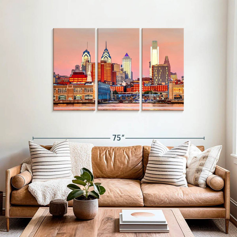 Nicci Philadelphia Sunset Hues, H 36 po x l 57 po