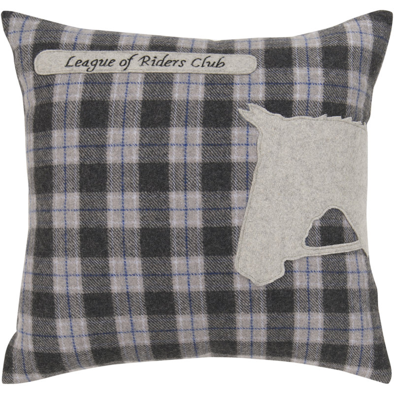 Embroidered Wool Blend Throw Pillow, 22", Polyester
