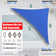 Amgo Customize Triangle Shade Sail - 200 GSM, 95% UV Blockage with Hardware Kit