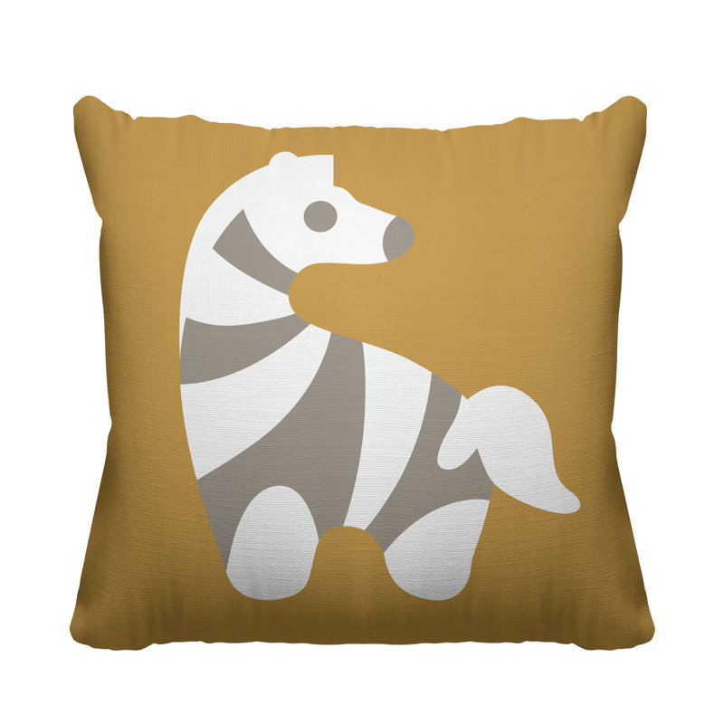 Coussin décoratif Simbi, L 15 po x H 15 po, Ocre