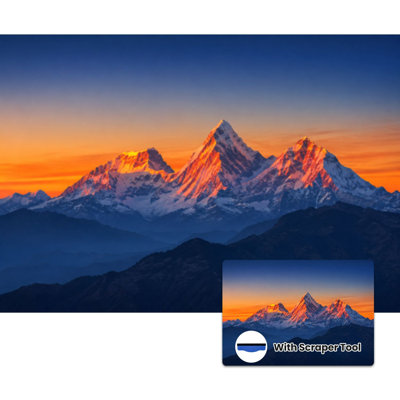 Papier peint adhésif auto-adhésif moderne pour la chambre à coucher avec aube de montagne L 100 po x l 144 po Peel and Stick