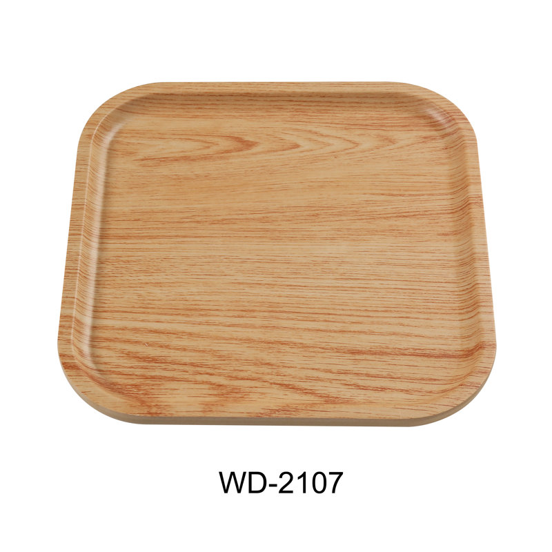 Yanco Melamine Tray, 7" W x 7" L x 0.75" H