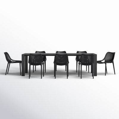 Farrah Rectangular 8 - Person 102"-118" Long Dining Set