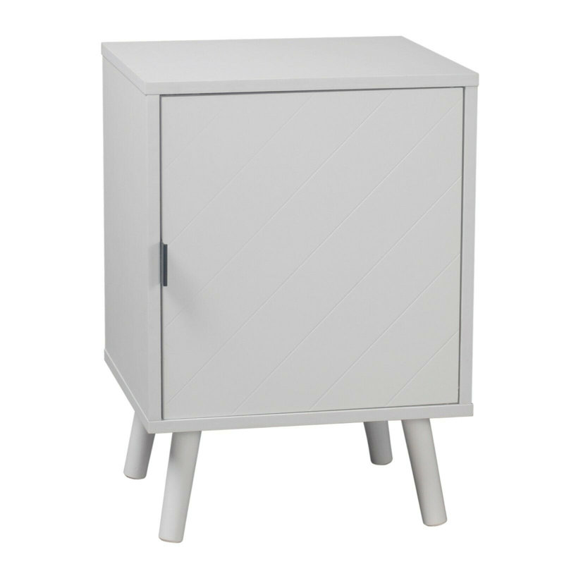Dillard 40cm W Manufactured Wood Bedside Table, White