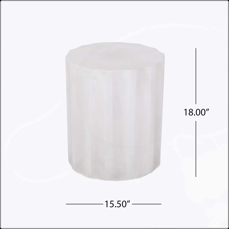 Table d'appoint d'extérieur en béton léger, portable et robuste, polyvalente pour une utilisation intérieure et extérieure