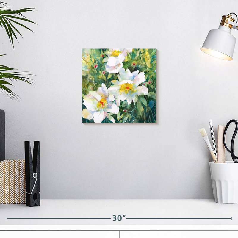 Harnek Pristine Peonies, 10" H x 10" W