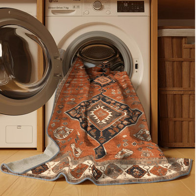 Tapis brun lavable à la machine