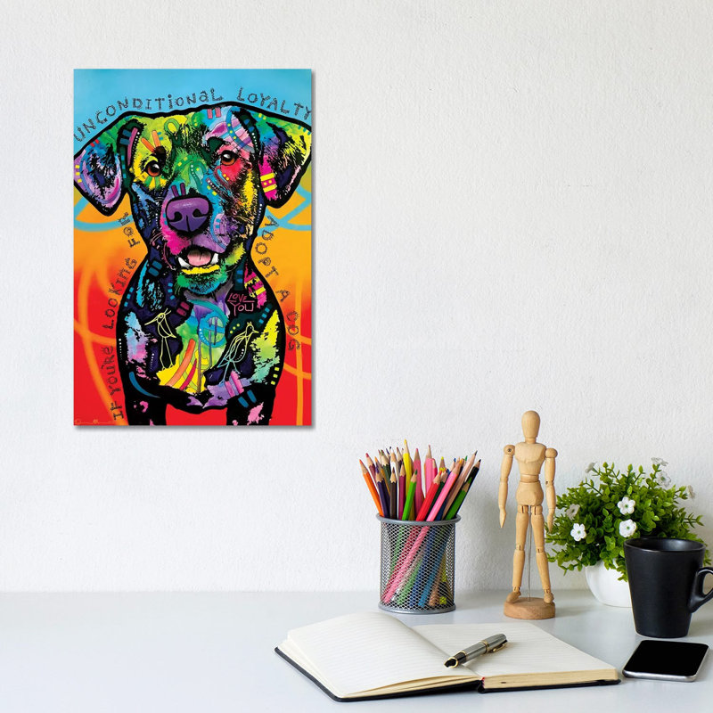 Unconditional Loyalty by Dean Russo - Painting on Canvas, 30.48cm H x 20.32cm W x 1.91cm D, Wrapped Canvas