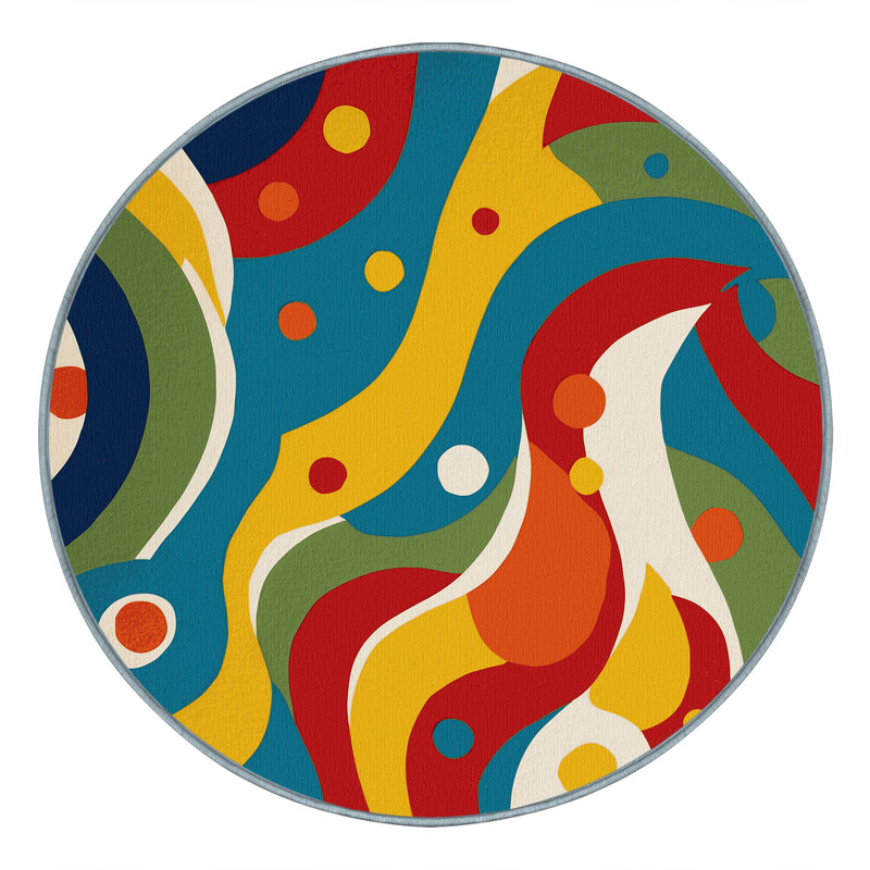 Jazzy Wiggle Rug, Round 4'