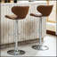 Tabouret de bar pivotant ajustable Masaccio avec base chromée, ensemble de 2, parfait pour les cuisines et les bars modernes-1457717203