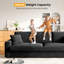 4 Seater Corduroy Sofa-1427602470