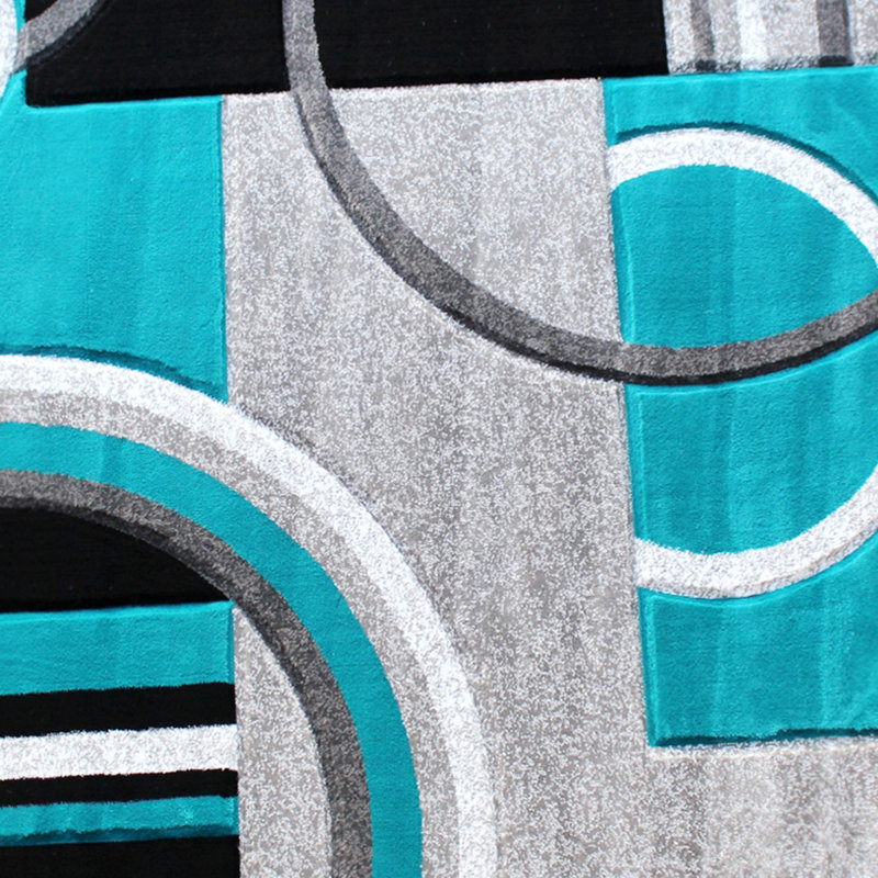 Skakke Modern Geometric Design Abstract Area Rug, Runner 2'9" x 10'