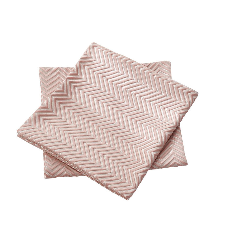 Chevron Rectangular Lumbar Cushion Cover, Rose