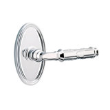 Ribbon And Reed Round Passage (Hall & Closet) Door Lever with Oval Rosette