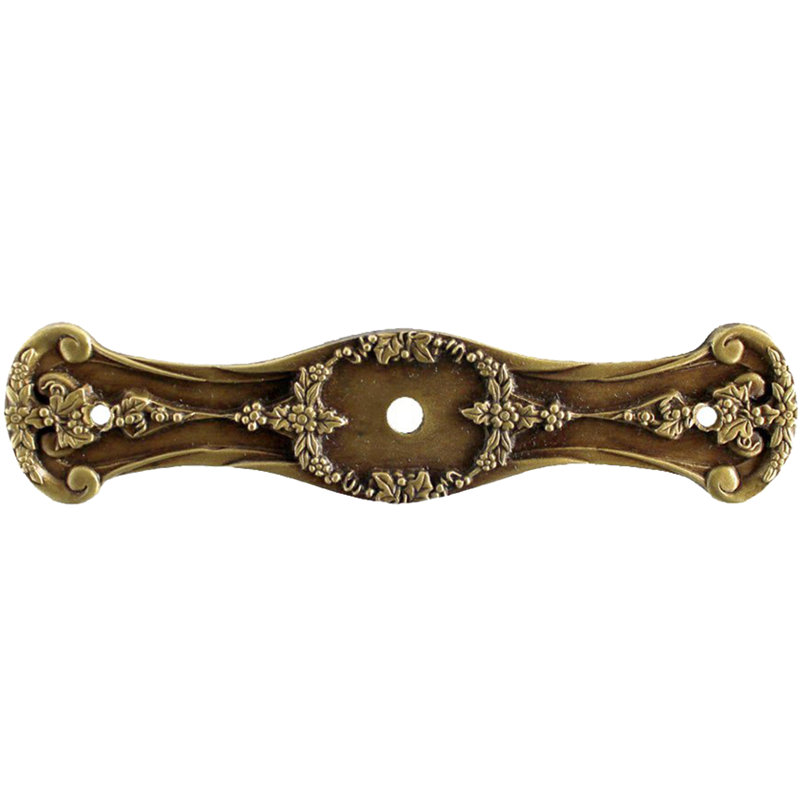 Tuscan Metal Knob Backplate, Antique Brass