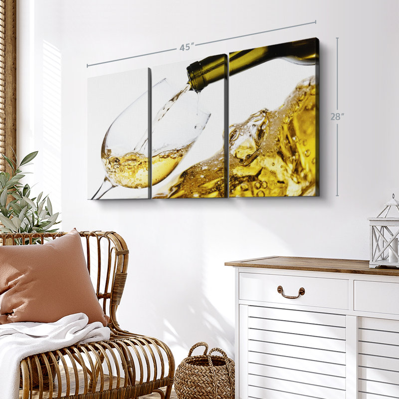 «White Wine Splash» sur, H 28 po x l 45 po x P 1,25 po