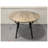 35.43" Round Dining Table, Rustic Brown MDF Kitchen Table for Small Spaces