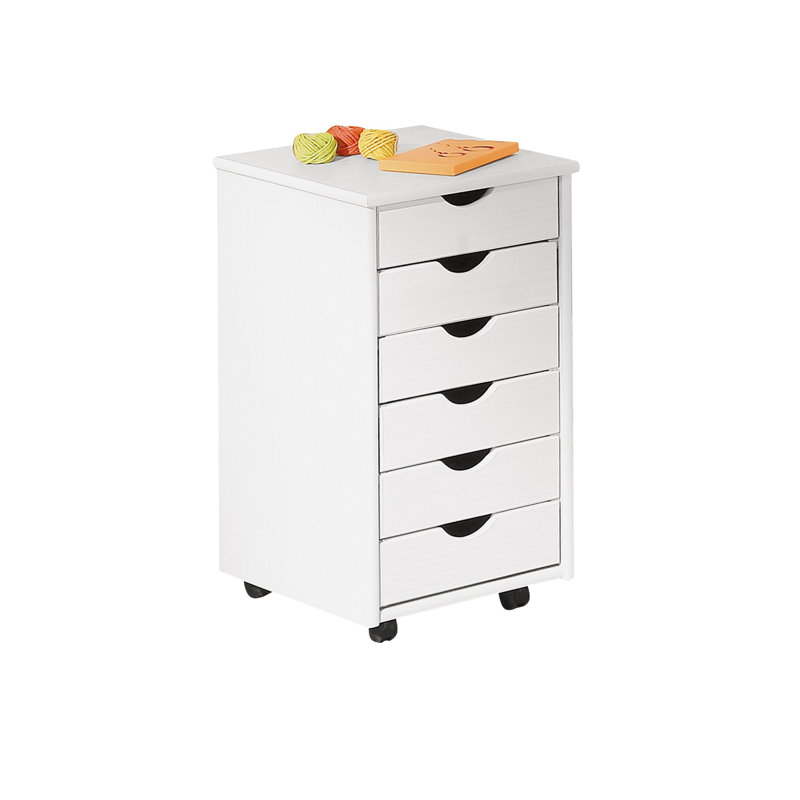 Carlosadrian Chest of 6 Drawers, White