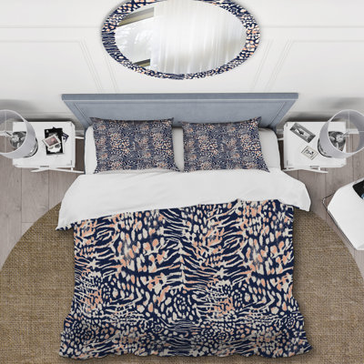 Blue Microfiber 3 Piece Duvet Cover Set